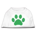 thumbnail image 6 of Pet Dog  Cat Shirt Screen Printed, "Swiss Dot Green Paw", 6 of 6