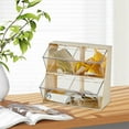 thumbnail image 6 of TISHITA Tea Storage Chests Sugar Packets Storage Bin Transparent Cosmetic Storage Boxes Coffee Capsules Holder for Kitchen Spice Pouch White, 6 of 8