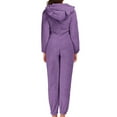 thumbnail image 4 of UQJfacai Womens Fleece Onesies Pajamas Jumpsuit Warm Sherpa Romper Sleepwear One Piece Zipper Cat Ear Hooded Playsuit Loungewear, 4 of 9