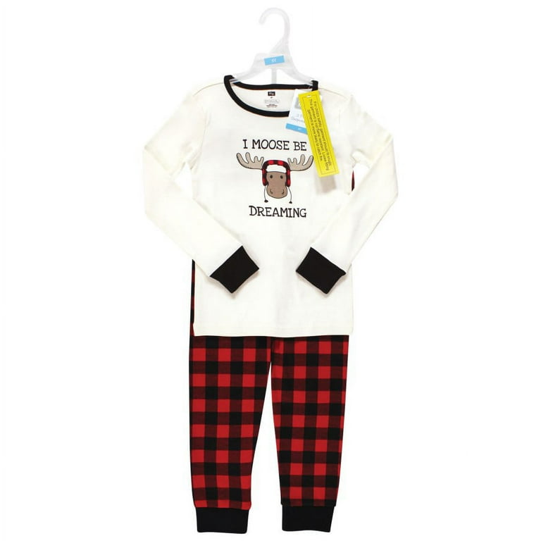 Hudson Baby Infant and Toddler Cotton Pajama Set, Moose Be