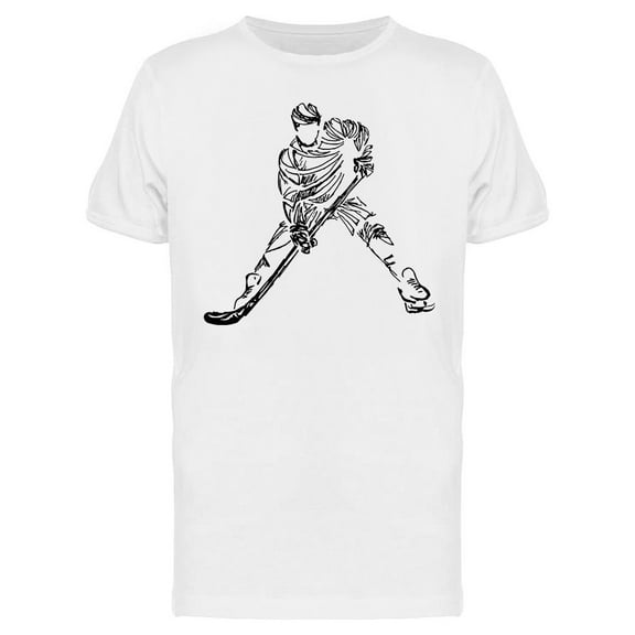 Sketch Sport Hockey T-Shirt Men -Image by Shutterstock, Male Small