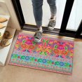 thumbnail image 2 of Botanical Floral Patchwork Non-Slip Entryway Door Mat,Boho Indoor Decor Durable Low Plush Door Mat,Washable Welcome Rug for Patio Hallway Home Decor 16x24 Inches, 2 of 7