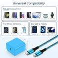 thumbnail image 7 of USB C Wall Charger, Hootek 20W Type C Charger Block with 6FT Charging Cable USB C to C Cable Cord Phone Charger Adapter USB C Brick Type C Fast Charging Block for iPhone Samsung, Blue, 7 of 7