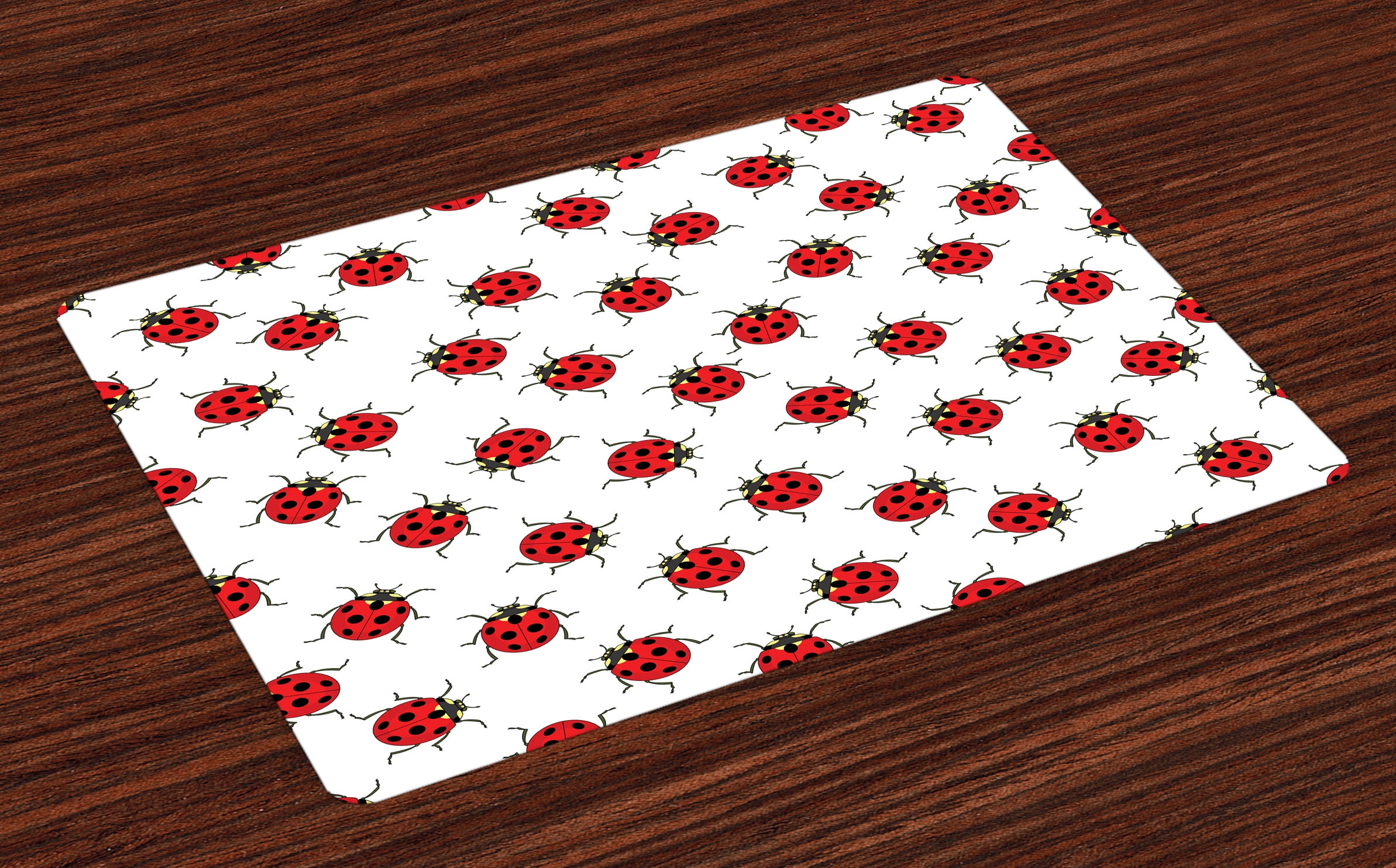Ladybugs Placemats Set of 4 Ladybugs Pattern Bunch of Bugs Infinite