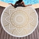 thumbnail image 2 of 2X Toalla de Playa Redonda de Microfibra Mandala Toalla de Playa Boho Hippie Indio con Borlas Manta de Abrigo de Gran Tamaño Tapiz de Viaje, 2 of 5