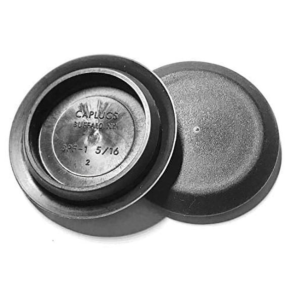 (Pack of 10) 1-5/16" 1.3125 inch Flush Mount Black Plastic Body and Sheet Metal Hole Plugs | Fits Hole ID 1.29-1.33" | Metal Thickness 0.03-0.08" | Plug Height 0.25" | OD 1.68"