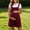 Wine, variant on BRGZLK Women Maternity Overall Shorts Summer Solid Color Casual Loose Sleeveless with Adjustable Waist Soft Breathable Pregnant Jumpsuit Shorts Orange M