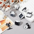 thumbnail image 3 of 9Pcs 9 Styles Alloy Cat Badges Pins Black Kitty Enamel Pins Animal Brooches Milk Cup Fish Bowl Pins Funny Kitten Pin Brooch Lapel Pin, 3 of 7
