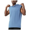 thumbnail image 2 of Hooded Tank Tops Men Lightweight Breathable Muscle Sleeveless Shirt with Hood Workout Gym Athletic Tanks, 2 of 4