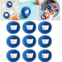 CELNNCOE Pet Hair Remover for Laundry,Lint Remover Washing Balls Reusable Pet Hair Catcher, Hair Cleaning Ball,Washing Machine Hair Catcher Dryer Balls for Clothing Dog Cat Pet Fur Remover,9Pcs Bule