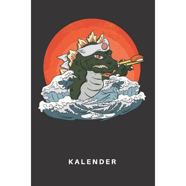 Kalender Kalender Notizkalender Schreibkalender Jahreskalender eskalender Din A5 Sushi Fisch Reis Japan Sushimeister Restaurant Koch Essen Nigiri Comic Lustig Sushimesser Manga Anime Monster See Meer