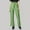 Light Green, variant on SNKSDGM Women's Plus Black Dress Pants Women Petite Short Women's Pants Casual Petite Women Casual Breathable Elastic Waist Solid Color and Linen Belt Wide Leg Pants Loose Trousers