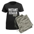 thumbnail image 5 of CafePress - Instant Human Just Add Coffe Women's Dark Pajamas - Women's Short Sleeve Print T-Shirt and Pants Dark Cotton Pajama Set, 5 of 7