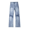 thumbnail image 2 of Juslio Mens Denim Straight Jeans Casual High Waist Pocket Blue Jeans, 2 of 8