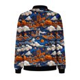thumbnail image 4 of QATAINLAV Gifts for Mom! Womens Bomber Jacket Long Sleeve Zip Up Halloween Printed Outerwear Lightweight Loose Casual Fall Coats with Pockets Multicolor M, 4 of 6