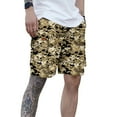 thumbnail image 2 of DDAPJ pyju Mens Camo Cargo Shorts Elastic Waistband Ripstop Tactical Shorts Outdoor Camouflage Cargo Work Shorts with Multi Pockets Clearance Sale Khaki M, 2 of 8