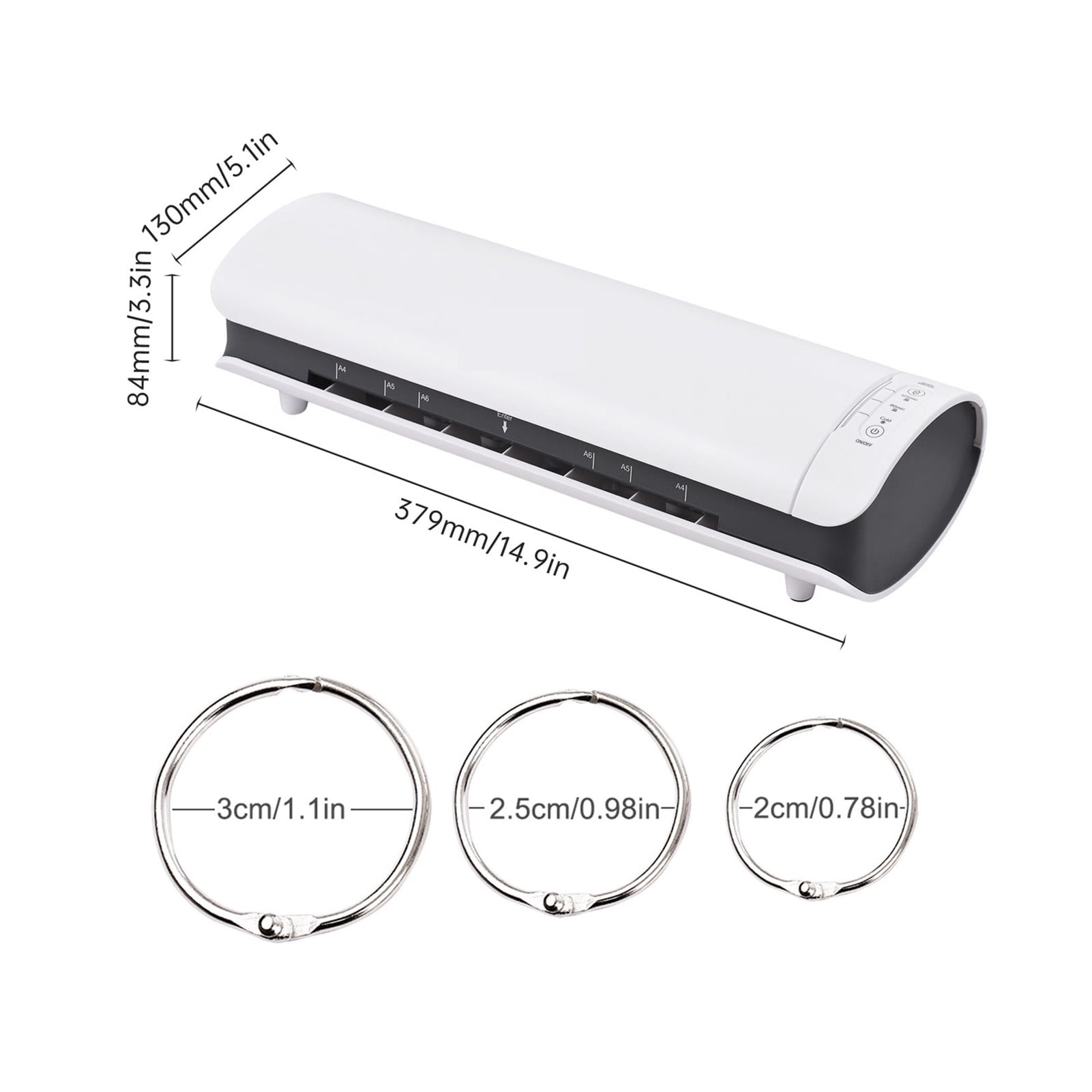 SL988 Desktop A4 Laminator Machine Set Hot And Cold Lamination 2 Roller System With Paper Cutter Rounder Hole Puncher