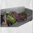 thumbnail image 6 of French Country Soft Flannel Fleece Throw Blanket, Nature Themed Outdoor Scene of Lavender Field and Cloudy Sky, Cozy Plush for Indoor and Outdoor Use, 70" x 90", Multicolor, by Ambesonne, 6 of 6