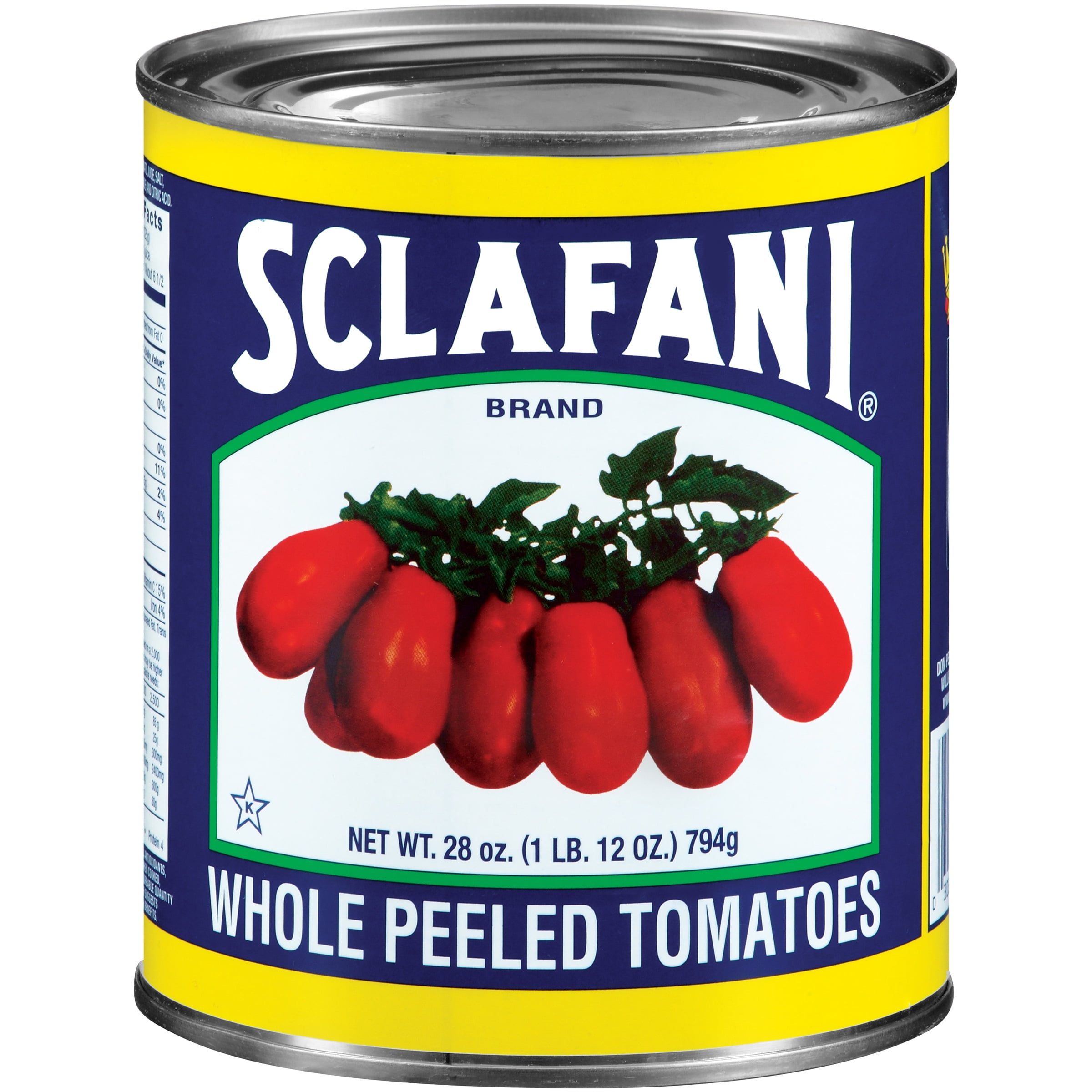 (6 Pack) Sclafani Whole Peeled Tomatoes, 28 Oz