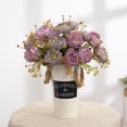 thumbnail image 4 of BNNG Artificial Flowers Peony 7 Flower Heads Artificial Silk Flower Arrangements Wedding Bouquets Decorations Centerpieces Home Kitchen Garden Party Décor, 4 of 5