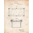 thumbnail image 2 of Borders, Cole 12x14 Black Ornate Wood Framed with Double Matting Museum Art Print Titled - PP149- Vintage Parchment Pool Table Patent Poster, 2 of 4