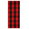 thumbnail image 3 of Maoww Hand-Woven Cotton Plaid Area Rug Anti Slip Doormat Floor Mat Layered Carpet for Laundry Kitchen, Red Black, 30x60cm, 3 of 6