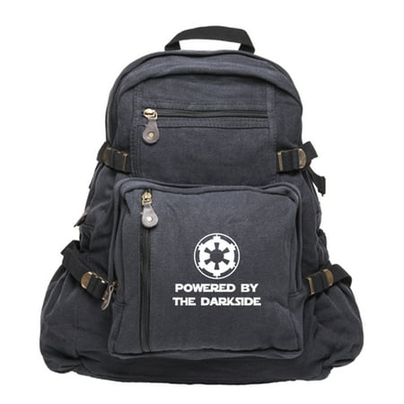 Powered By The Darkside Galatic Empire Canvas Backpack