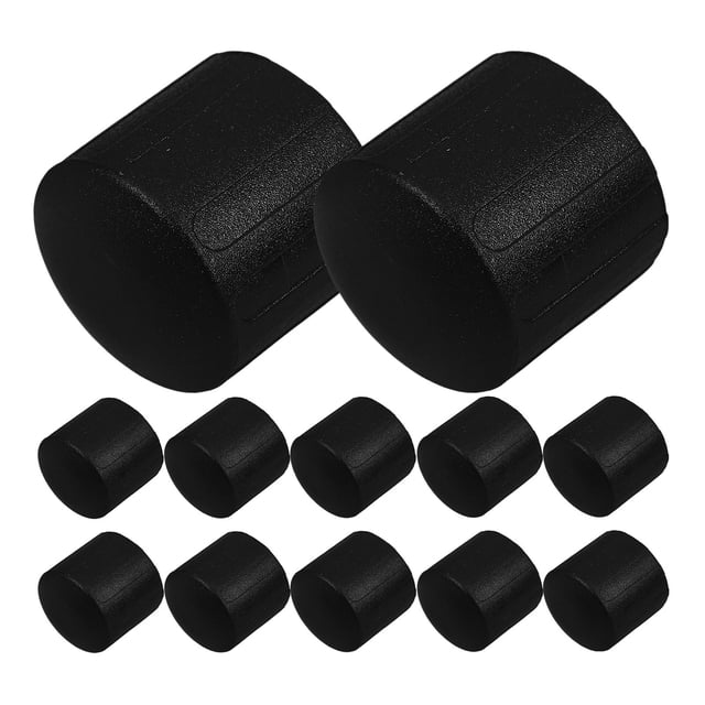 CRILSTYLEO 50 Pcs Embouts de Mât de Tente Noirs Accessoires de Remplacement pour Protection de Mât de Tente de Randonnée en Plein Air