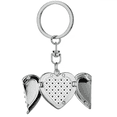 thumbnail image 1 of Square Black Paw Print Protect Animal Pet Lover Heart Angel Wing Key Chain Holder, 1 of 3