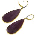 thumbnail image 2 of Galaxy Gold 14K Yellow Gold Natural Ruby and Natural Diamond Dangle Earrings - July Birthstone - Passion & Protection - Fine Jewelry for Women, 2 of 2
