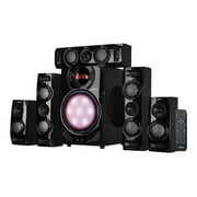 beFree Sound 5.1 Channel Surround Sound Bluetooth Speaker System in Black