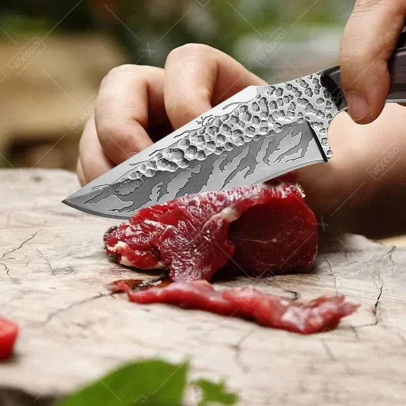 WXCOO Kitchen Knife Portable Stainless Steel Forged Pocket Knife - Perfect for Outdoor Camping and Barbecue! Hunting Knife Boning Knife BBQ