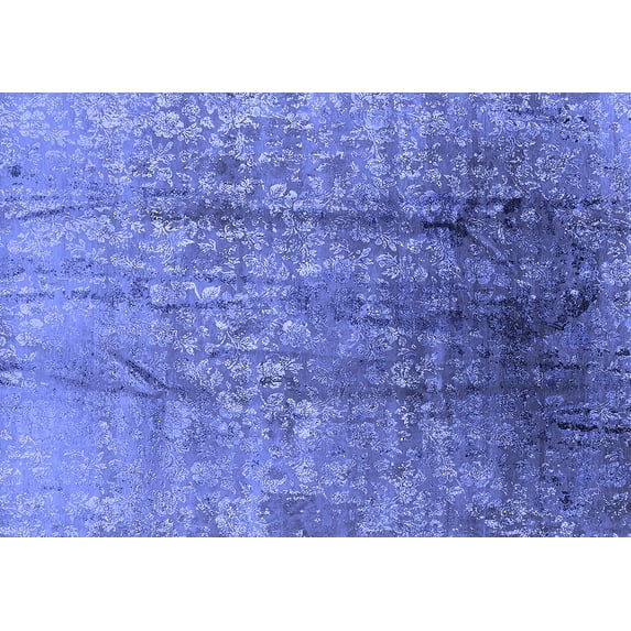 Ahgly Company Indoor Rectangle Oriental Blue Industrial Area Rugs, 8' x 10'