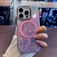 thumbnail image 2 of Gradient Bling for Magsafe Magnetic Wireless Charging Phone Case for iPhone 16 15 14 13 Pro Max Glitter Shockproof Soft Cover (purple,for iphone 15pro), 2 of 6