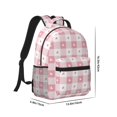 thumbnail image 2 of Goofa Plaid Heart Pattern Comfortable Student Backpack - Ergonomic Design, Durable, Water-Resistant, Multi-Compartment,Travel, and Outdoor Activities, 2 of 5