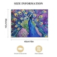 thumbnail image 3 of ARISTURING Purple Peacock Canvas Wall Art Proud Peacock Pictures Wall Decor Abstract Bird Painting Prints Framed Artwork Decor for Living Dining Room Bedroom Bathroom, 3 of 6