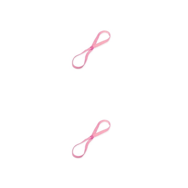 Jumpingount Diadema Deportes Banda para la cabeza Flexible Estilo simple Elástico Multicolor Accesorios para el cabello Mujeres Hombres para Yoga Rosado 2piezas