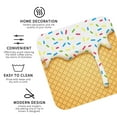 thumbnail image 4 of Disketp White Ice Cream Funny Coasters,4 Pcs Leather Coasters With Holder, Perfect Housewarming Hostess Gifts,Protect Furniture From Water Marks Scratch, 4 of 9