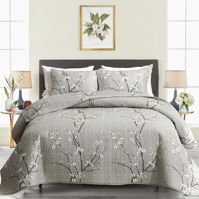 Juego de ropa de cama UOZZI 2 piezas edredón reversible twin 173x218 cm