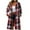 Black, variant on Women Plaid Shacket Jacket Trendy Fall Casual Button Wool Blend Tartan Trench Coat Winter Clothing with Pockets