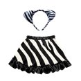thumbnail image 4 of SUXIAN Mini Skirts For Girl Ruffled Polka Dot Mesh Tutu Skirt Headband Set For Baby Girls Skirt White 2-8 Years, 4 of 8