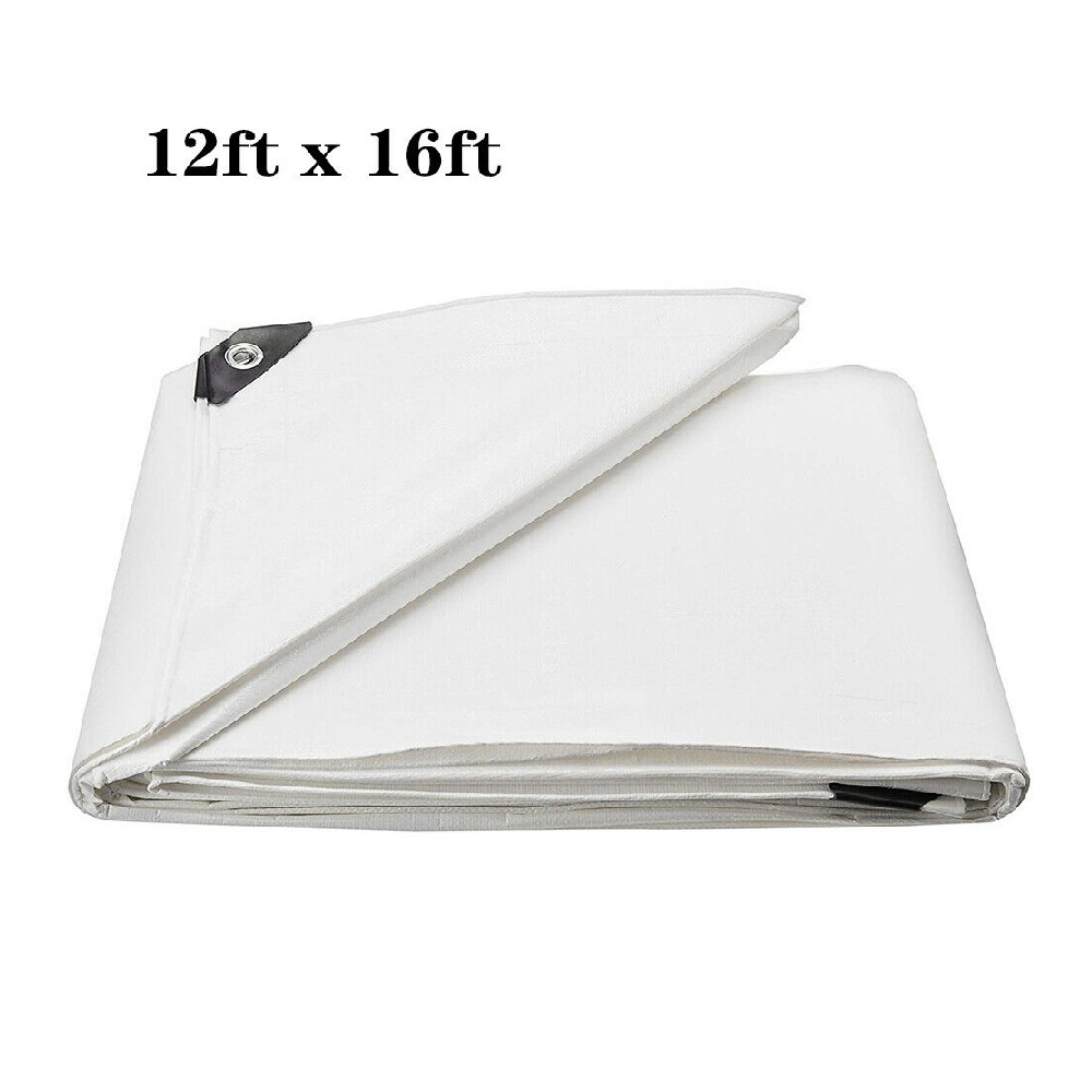 12ft x 16ft Heavy Duty Poly Tarp Waterproof Tarpaulin Canopy Tent
