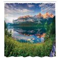 thumbnail image 3 of Ambesonne Mountain Shower Curtain, Sunny Summer Morning, 69"Wx75"L, Multicolor, 3 of 5