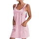thumbnail image 1 of Vestido de Verano para Mujeres Cuello en V sin Mangas Sólido con Bolsillo de Eslinga, Vestido Casual de Moda para Diario Y Fiesta, 1 of 5