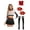 Red, variant on iiniim Womens Cheer Leader Costumes Set Schoolgirl Cheerleading Cosplay Halloween Party Uniform Royal Blue S