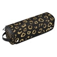 thumbnail image 2 of Hair Tool Organizer Bag with Heat Resistant Mat Removable Travel Storage Case for Hot Air Brushes Curling Irons Gold Leopard Pattern, 2 of 8