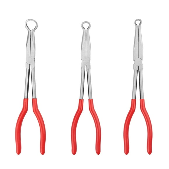 3 PCS Long Reach Hose Grip Pliers, Long Needle Nose Pliers For Steel Wire, Copper Wire, Iron Wire, Car Maintenance, Home Appliance Maintenance, And Electrician Maintenance,by GENHAKON