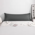 thumbnail image 6 of Lorviah Premium Cotton Body Pillowcase 20"x54", Ultra Soft & Breathable Body Pillow Cover with Envelope Closure, Dark Gray, 6 of 6