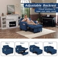 thumbnail image 3 of DURASPACE Futon Chair Bed Convertible Chair 3-in-1 Pull Out Sleeper Chair Beds for Living Room 1PC - Blue Linen, 3 of 5