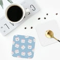 thumbnail image 5 of Disketp Cartoon Sushi Funny Coasters,4 Pcs Leather Coasters With Holder, Perfect Housewarming Hostess Gifts,Protect Furniture From Water Marks Scratch, 5 of 9